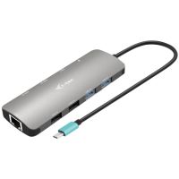 estacion de acoplamiento usb-c i-tec metal nano 2x hdmi 100w 5 gbps plata lan gigabit