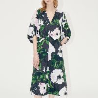 stine goya crepe midi dress - m