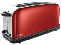 tostadora - russell hobbs colours plus rojo 1 ranura larga 6 niveles descongelado rojo