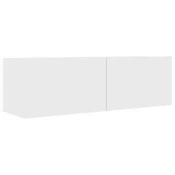 Mueble Para Tv Pared Madera Contrachapada Blanco 100x30x30 Cm Vidaxl