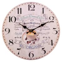 wanderlust deco reloj de pared blanco de madera para decoracion de hogar d34x2h cm