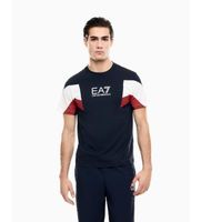 ea7 para hombre 7m001603af12503 camiseta summer block marino m casual deportivo algodon manga corta