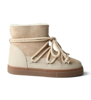 Inuikii para mujer. 1001.003.0122 Botas de Piel Classic beige (37), Plano, Cordones, Casual