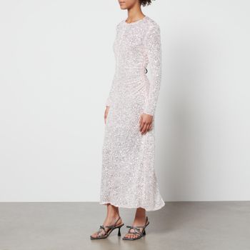 Ganni 3D Sequined Mesh Maxi Dress - EU 36/UK 8