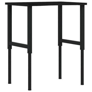 Banco De Trabajo | Mesa De Trabajo Madera Roble Marrón Oscuro 80x60x(71,5-98) Cm