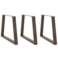 patas para mesa de comedor en forma de v 3 unidades acero natural 70 x 72-733 cm vidaxl