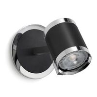 exo lighting - aplique de pared elke ip20 gu10 35w gris negro