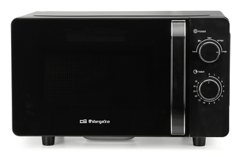 HORNO MICROONDAS SIN GRILL ORBEGOZO MI 2061 CE 20 LITROS NEGRO