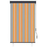 estor enrollable de exterior amarillo y azul 100x250 cm