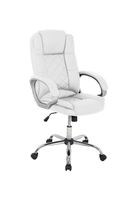 silla de oficina ergonomica con respaldo alto color blanco
