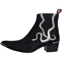 jeffery-west botas botas chelsea con efecto serpiente para hombre