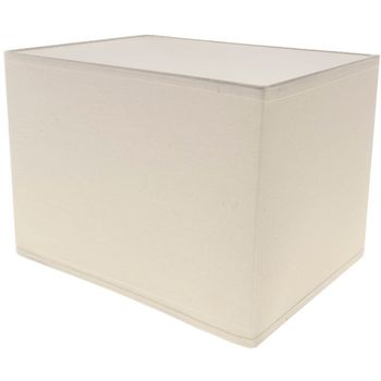 Pantalla kosovar retangular con encaje e14 l.20xan.14xal.14cm natural (crudo)