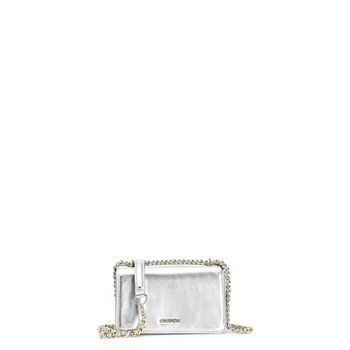 minibolso efecto metalizado con solapa silver