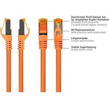 Cable de red Varia Cat.7 S/FTP 10 Gbit/s 3 m