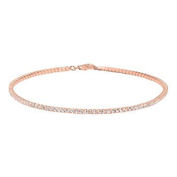 Pulsera de plata 925 circonitas chapadas en oro rosa