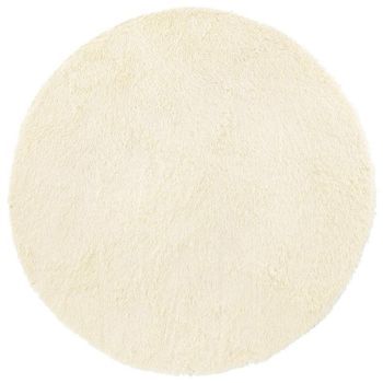 Alfombra Peluda De Pelo Largo Navarra Crema 200x200cm Poliéster Vidaxl