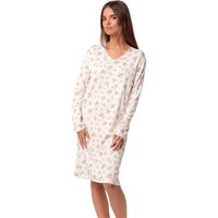 admas vestidos camison de manga larga dots and flowers para mujer