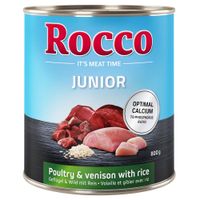 rocco junior saver pack 24 x 800g - poultry with game  rice