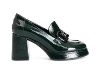mocasin de mujer en naplak con bocado de caballo greenblack