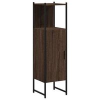 armario de bano madera ingenieria marron roble 33x33x1205 cm vidaxl
