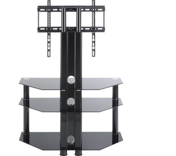 TTAP Classik TVS1008 800 mm TV Stand with Bracket - Black, Black