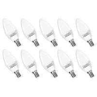 aigostar - bombilla led c37 forma de vela e14 casquillo fino 6w equivalente a 40w luz calida 3000k 480 lumenes cri 80 no regulable pack 10 uds
