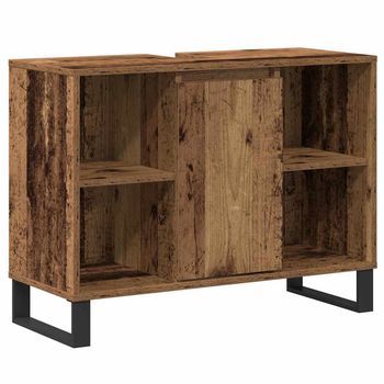 Gabinete De Baño Madera Vieja 80 X 33 X 60 Cm Vidaxl