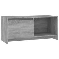 mueble de tv madera de ingenieria gris sonoma 90x35x40 cm