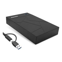 caja pc hamlet hxd3u6g-ac 35 plastico negro usb-c y usb-a