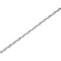 silver 2mm wide twisted chain - 18in - f8870