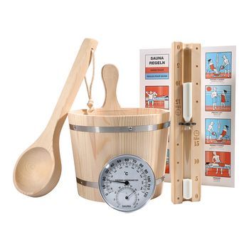 Accesorios De Madera Para Sauna Sava Natur - Juego Completo