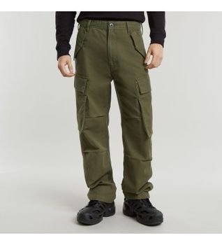 G-Star para hombre. D25224-D752-D033 Pantalón R-3N Regular Straight Cargo verde (28/30), Casual, Algodón