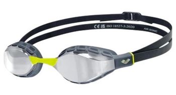 Gafas de natacion arena con cristales espejados air sonic mirror plateados y antracita
