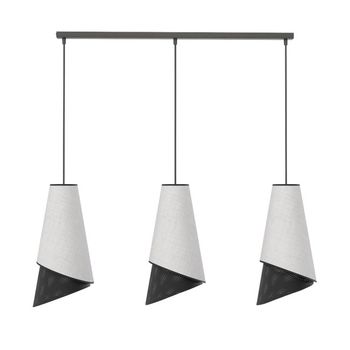Lámpara colgante vist negro+gris (3 luces)