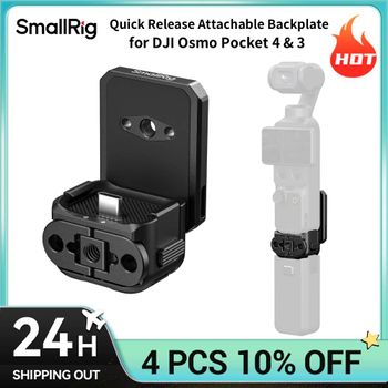 Soporte de Montaje Trasero de Liberación Rápida SmallRig con Puerto USB-C para DJI Osmo Pocket 4 Pro / 4 / 3, Montaje Magnético 6359