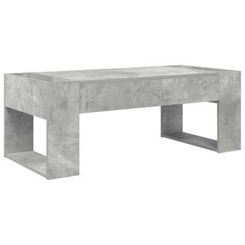 Mesa De Café | Mesa De Centro Gris Concreto 110 X 50 X 41 Cm
