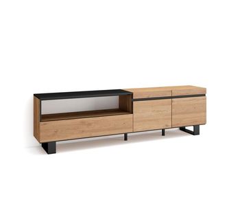 Mueble tv, televisión, muebles de salón, almacenaje, 200x35x57cm, para tv hasta 80