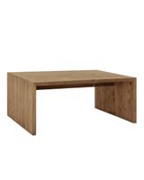 mesa de centro de madera maciza en tono envejecido de 1094x59x74cm