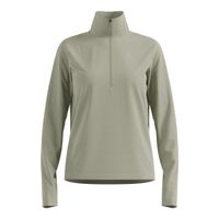 odlo essential thermal midlayer 12 zip camiseta de running mujeres - oliva