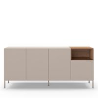 aparador de 4 puertas de madera y metal l180cm - beige
