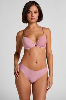 Hunkemöller Invisible Tanga Lace Back Rosa