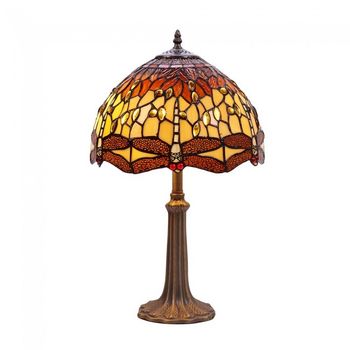 Lámpara de mesa belle amber cristal tiffany