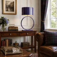 lampara sobremesa de hierro morado 41x20x71 cm