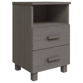 Mesita De Noche 35x40x62 Cm Madera - Gris