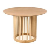 mesa de comedor para comedor y cocina o 110 cm patas de madera maciza chapa de roble claro boyle