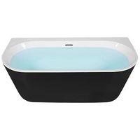 banera acrilico sanitario negro ovalado individual 170 x 80 cm diseno moderno harvey