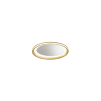 espejo led miro o40 cm 38w oro cepillado - lampara de techo y aplique - luz calida 3000k - diseno moderno para bano dormitorio y entrada