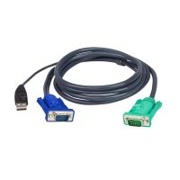 cable kvm usb aten 3 en 1 sphd 12 m vga hd-15 usb a negro