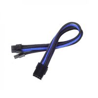 silverstone pp07-pciba cable extensor de alimentacion 8 pin a pci-e 62 pin 25cm negroazul