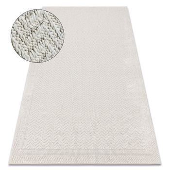 Alfombra Origi 3739 Crema - Marco, Espina De Pescado Hilo De Sisal Tej 136x190 Cm